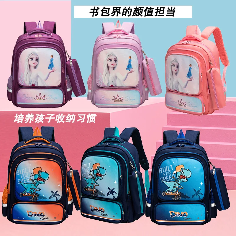 

Disney Frozen School Bags For Girls Boys Captain America Primary Student Shoulder Orthopedic Backpack Large Capacity Mochilas