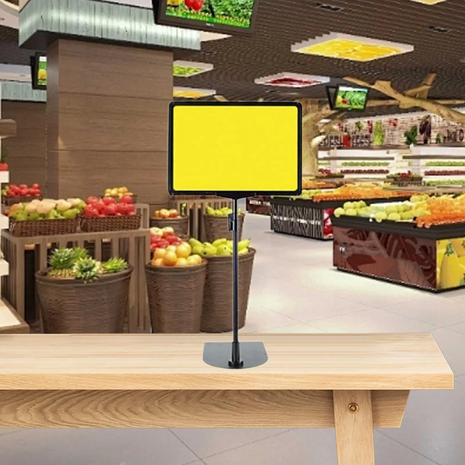 A4 A3 Supermarket Vegetable Fruit Price Display Stand Food Sign Price Food Signs Advertising Label Rack  Clamp Sign Stand