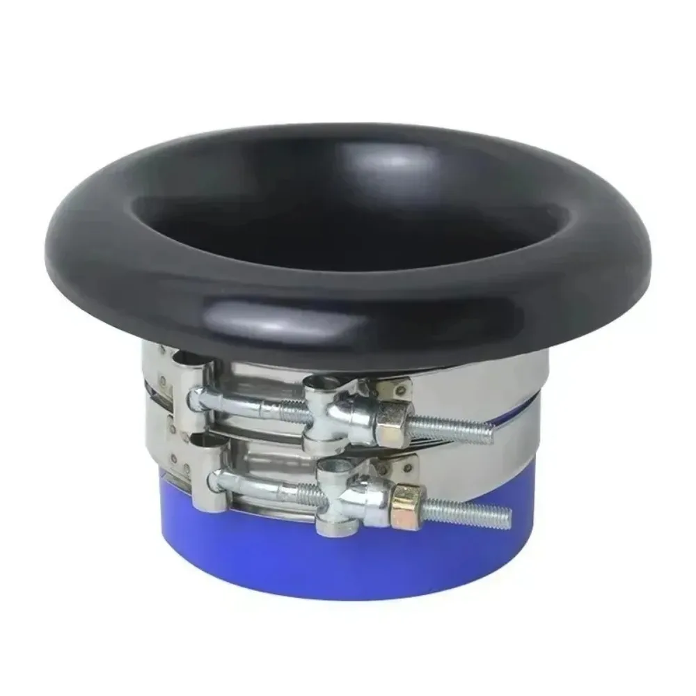 Hot Sale 1pcs 3  Inch 4 Inch Car Bellmouth Velocity Stack Adapter Air Intake Turbo Horn Tone Air Intake Turbo Horn with Hose