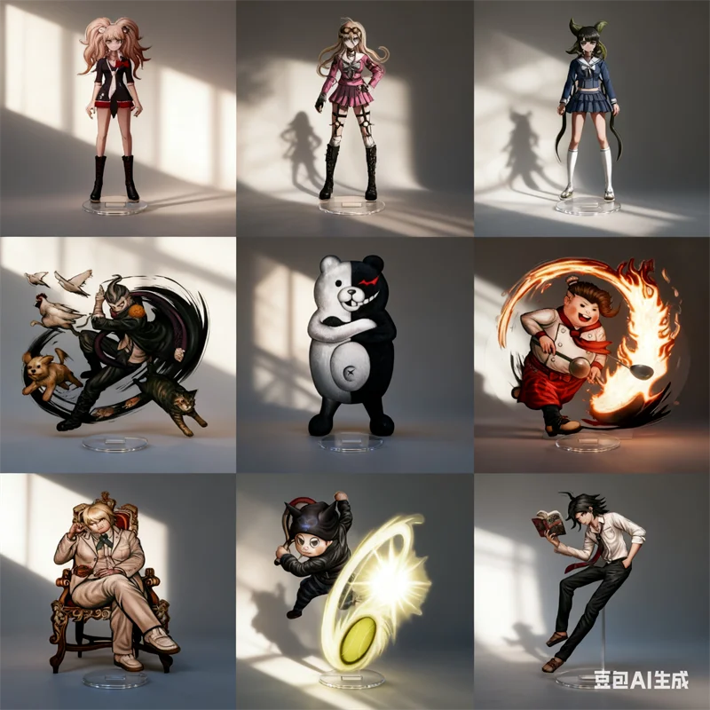 

Makoto Naegi Hajime Hinata Cosplay Characters Acrylic Stand Model Danganronpa Anime peripheral Ornament Accessories Goods Gifts