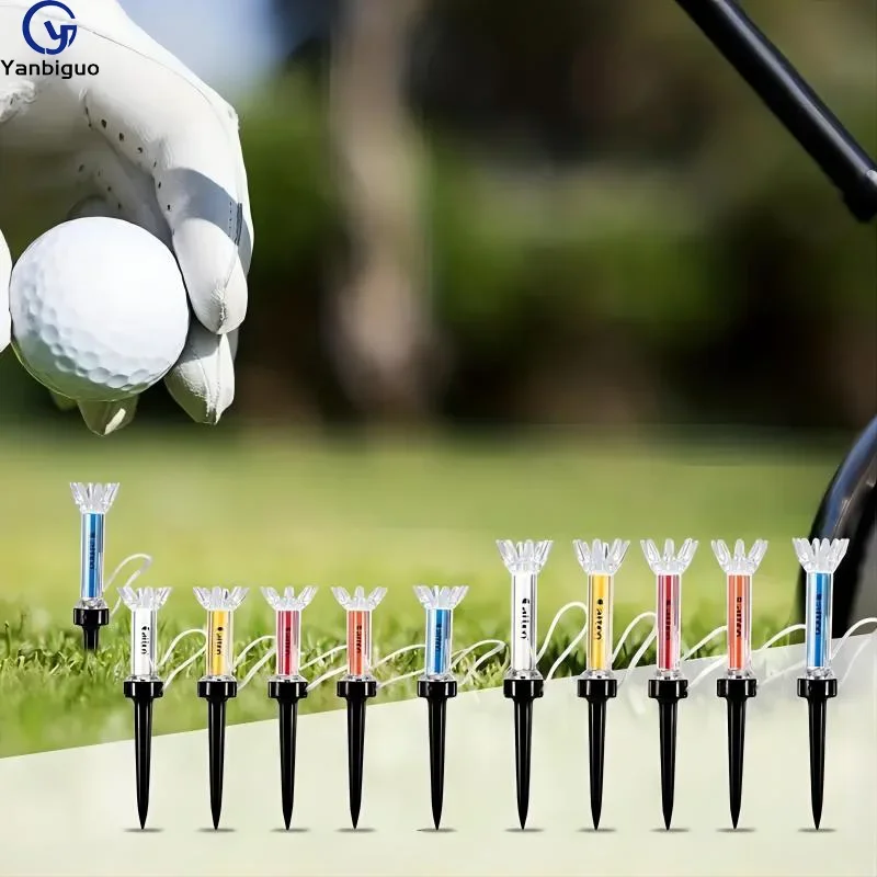 5pcs  Golf Tees Unbreakable Plastic Magnetic Magnetic Plastic Golf Tee Set - 360degree Bounce & Two Sizes!