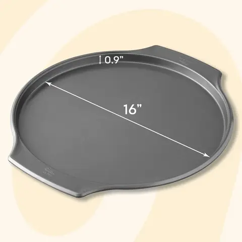 Sartén para Pizza antiadherente de 16 pulgadas, horno duradero de acero pesado, plato para hornear seguro, bandeja para Pizza profunda resistente a los arañazos, postres caseros