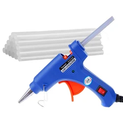 20W Hot Glue Gun with Glue Stick 7mm*200mm Glue Stick Mini Electric Gun Temp Heater Melt Graft Repair Tool Heat Temperature Tool