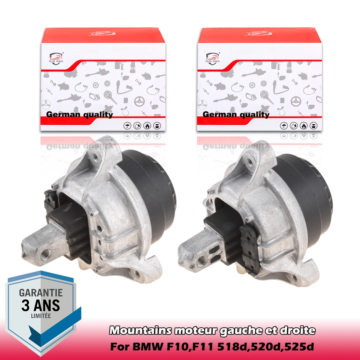 Supports moteur gauche et droit 2 pièces 22116868301 , 22116785602 , 22117935141 , 22117935142   Pour BMW F10 F11 518d,520d,525d xDrive