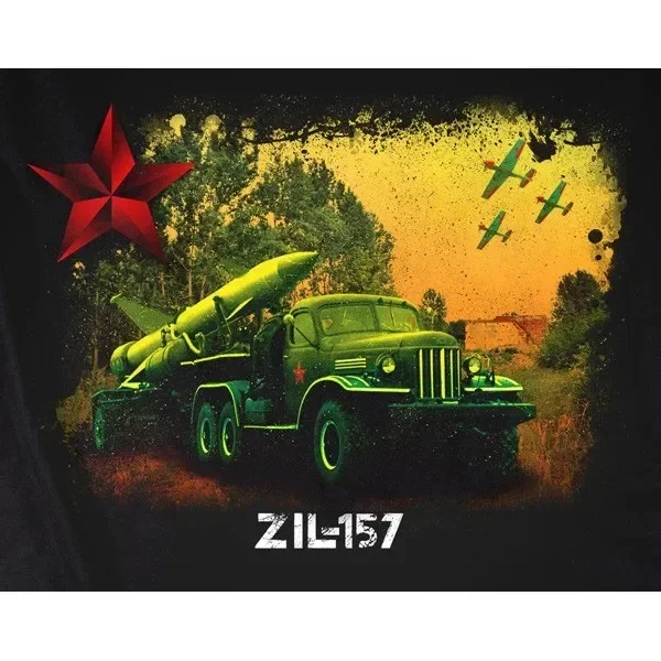 Soviet ZIL-157 Multipurpose Military Truck T Shirt Short Sleeve Casual 100% Cotton O-Neck Summer Mens Tshirt