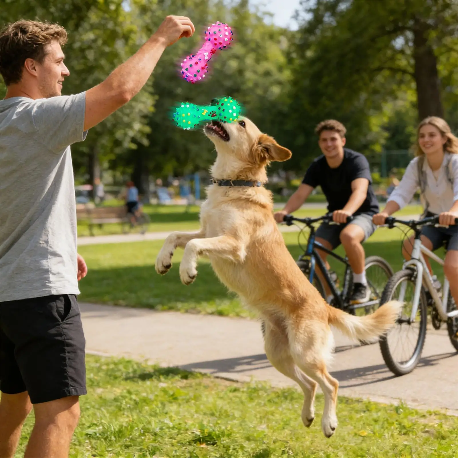 Dog Chew Toys Fun Chewing Natural Colorful Games Small Dog Toys Fun Interactive Natural Chewer for Reduce Boredom Play Training