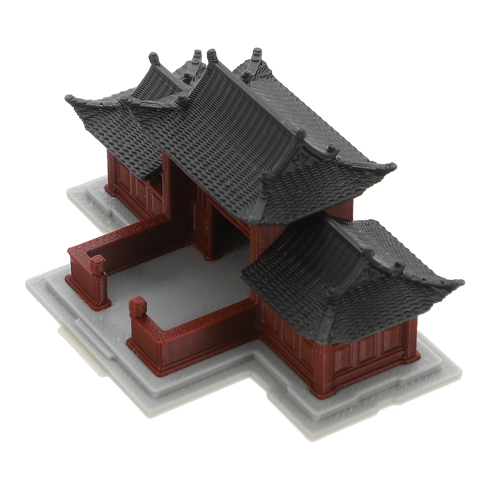 

Mini Pavilion Model: Chinese Style Micro Landscape Aquarium Decoration For Desktop Home Office Bonsai Sand Table Diy Ornament