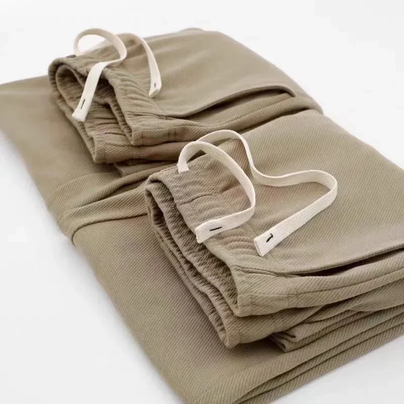 Spring Autumn Men Sweatpants Korean Fashion Sportswear Drawstring Wide Leg Straight Track Pants Male Casual Loose Trousers 5XL