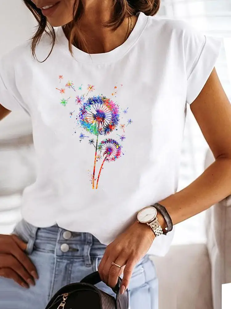 Star Lovely Style Trend Clothing Fashion Tee Women T-shirt Summer Short Sleeve Print Clothes Graphic T Shirt Female Top