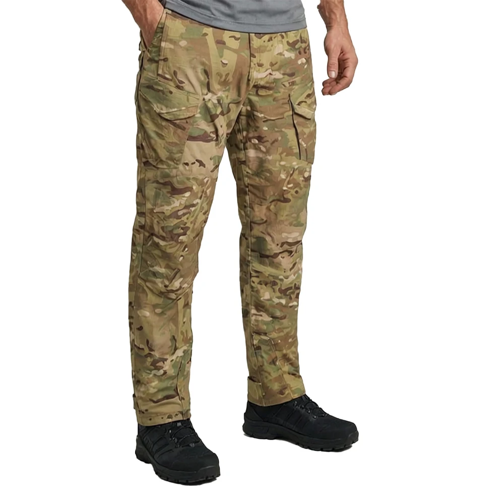Men's Tactical Cargo Pants, Rip-Stop Multi-Pocket Outdoor Hiking Combat Trousers, Durable Lightweight Workwear Spring Autumn