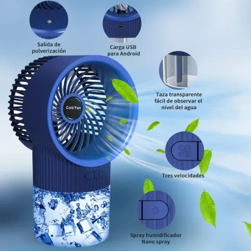 Portable Fan, 350ML Portable HVAC System - Compact Cooling Solution