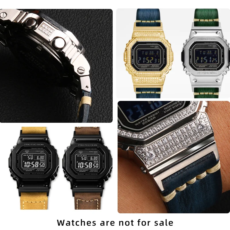 Hot Sale Refit Watchband Connector For GSHOCK GMW-B5000 Stainless Steel Adapter 21mm black silver