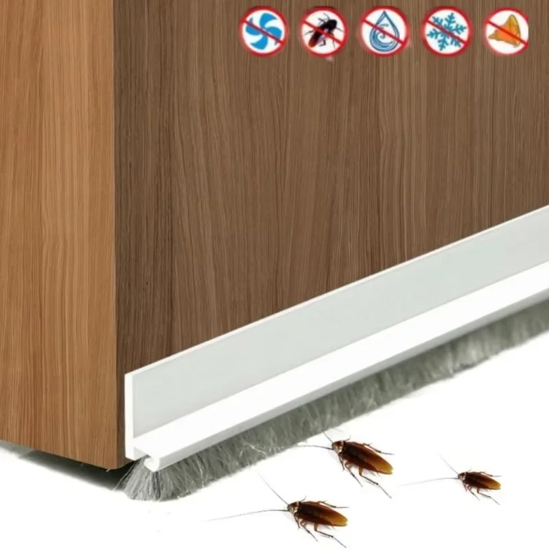 Deurbodemafdichtingsstrip Winddicht Geluiddicht Deurvegen Tochtstopper Snijdbaar Opvouwbare afdichting Zelfklevend akoestisch schuim