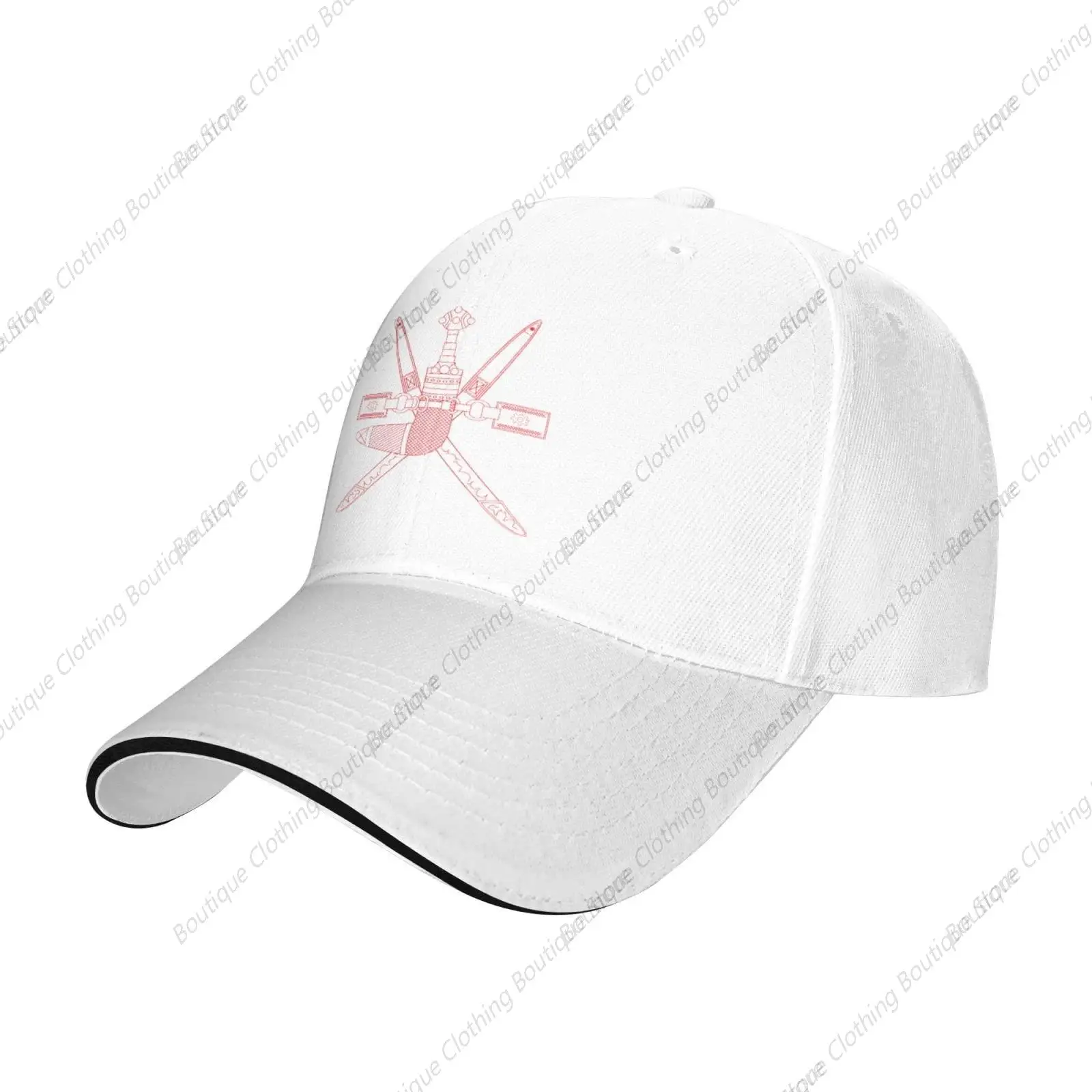 

National emblem of Oman Baseball Cap Women Men Hat Adjustable Golf Caps Dad Sun Hat White