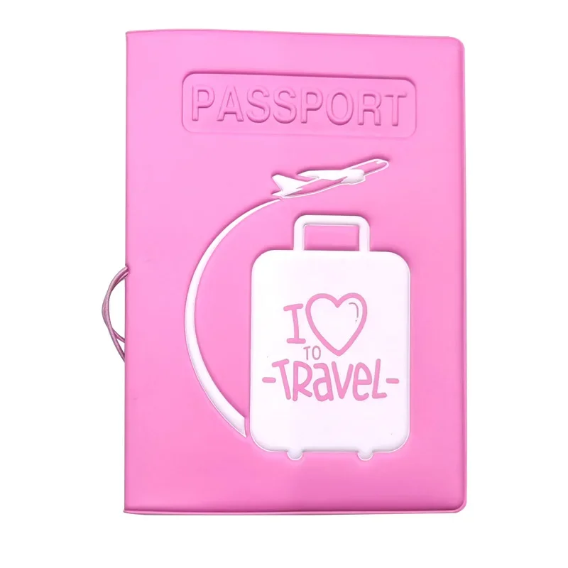 Colorful Emboss Women's Passport PVC Cover Print Girls Boys ID Card Holder Travel Ticket Passport Case Drop Shipping