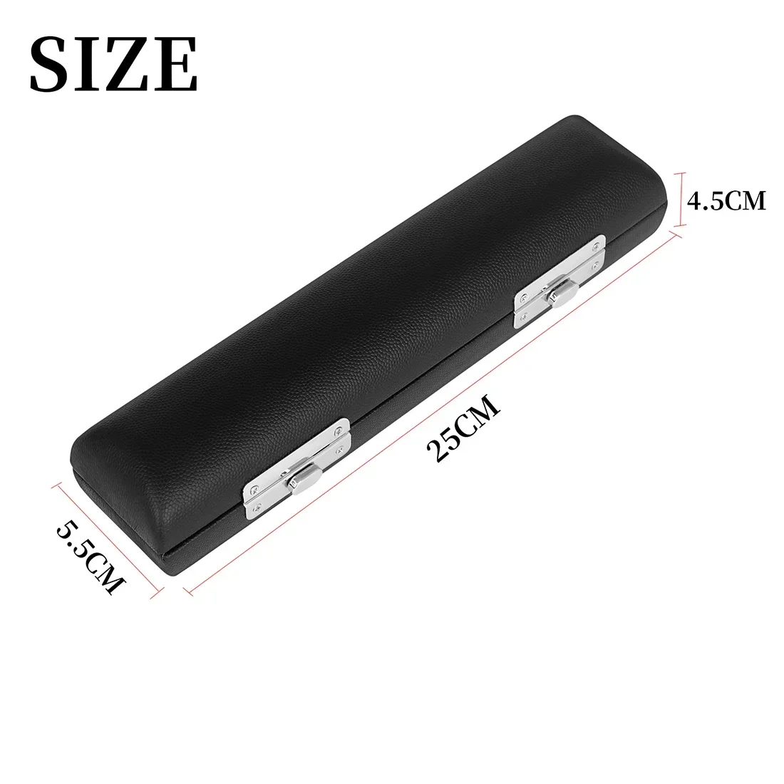 16 Hole Short Flute Storage Box Woodwind Musical Instrument Accessories Portable Black Leather Piccolo Bag With Metal Buckle