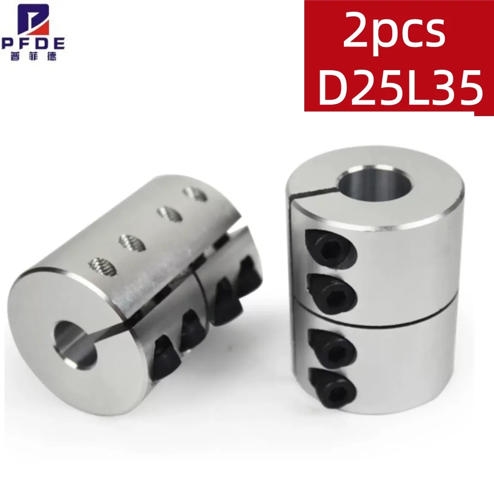 2pcs D25L35  3D Printer T8 Lead Screw Rigid Shaft Coupler Clamp Stepper Servo Motor High Torque Coupling Engraving Machine
