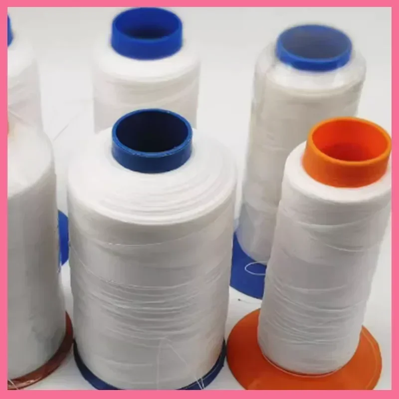 White PTFE sewing thread, resistant to high temperature, acid, alkali, corrosion, dust removal filter bag cloth sewing thread.