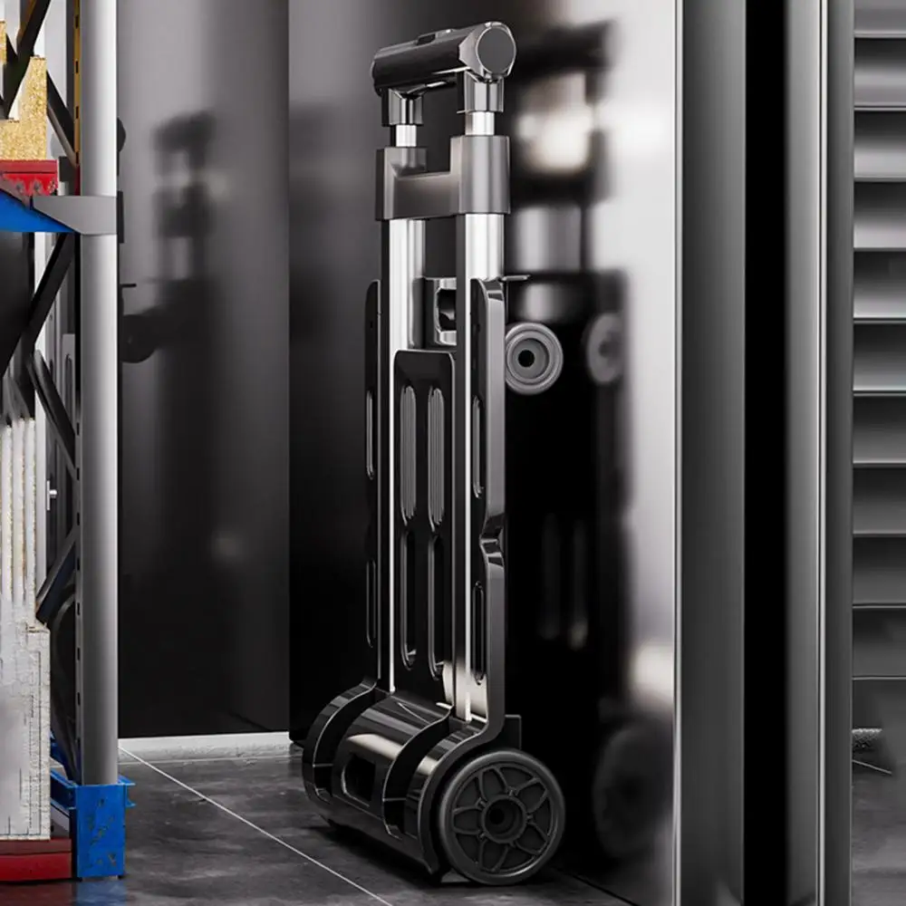 

Компактная складная тележка Портативная тележка для багажа Портативная складная ручная тележка с колесами 110 фунтов Грузоподъемность Коррозия