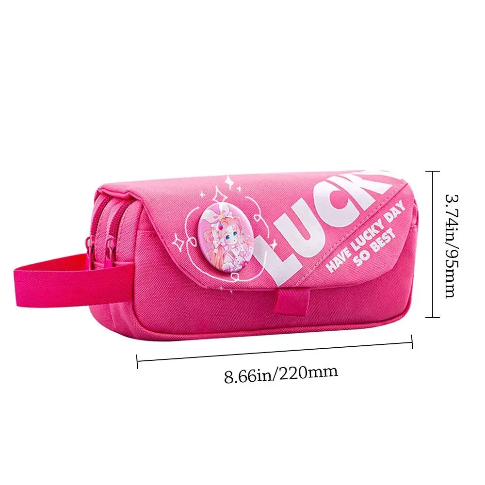 Cute Large Capacity Pen Bag Dirt-proof Multifunctional Stationery Bag Storage Bag for Students