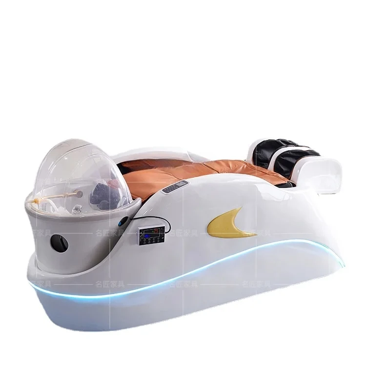 

Автоматическая интеллектуальная электрическая массажная кровать для шампуня, парикмахерская, кровать для лечения головы, кровать для циркуляции воды, фумигация, промывочная кровать