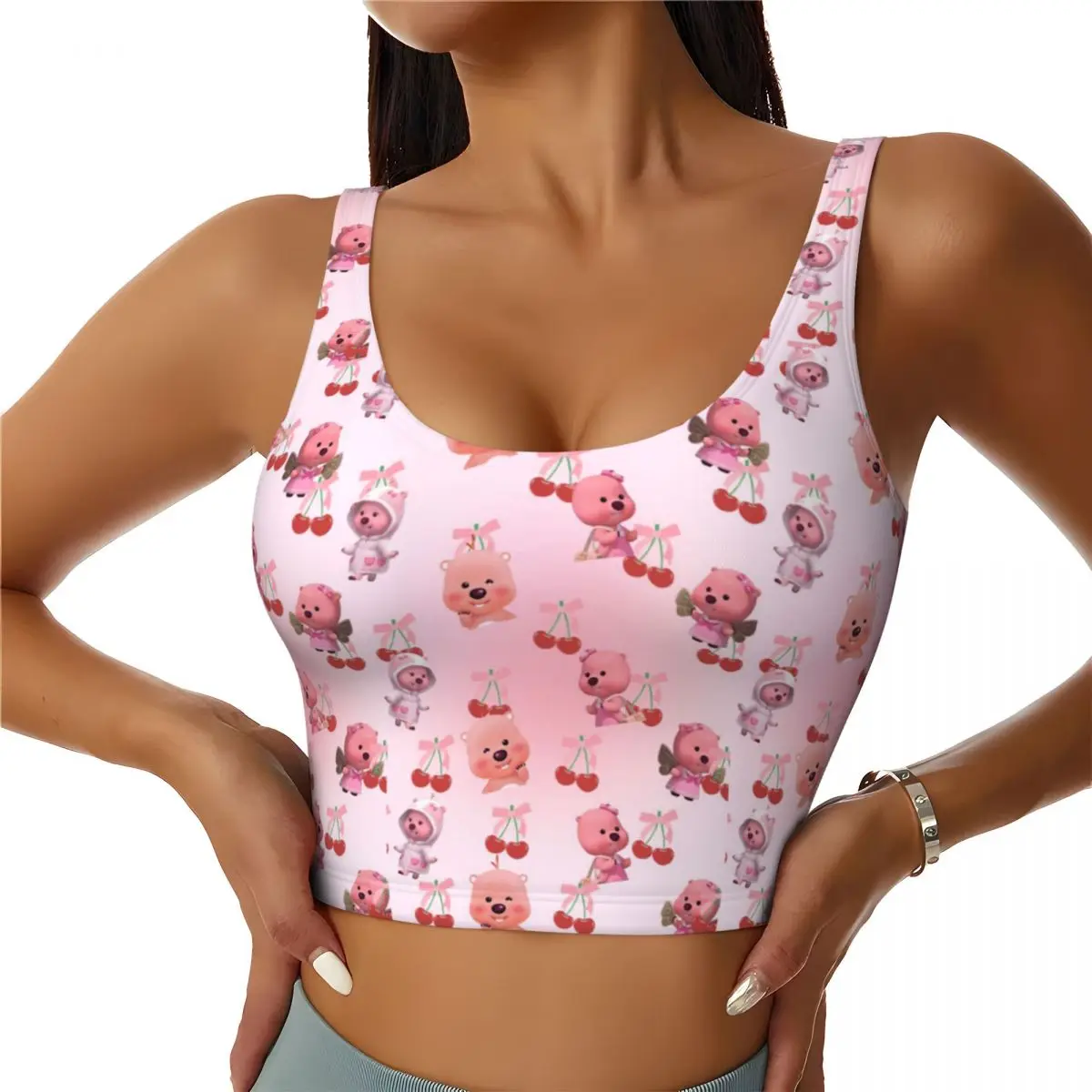 

Custom Zanmang Loopy Cartoon Workout Crop Tank Tops Women's Seamless Running Yoga Sports Bras