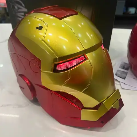 Iron Man Mask 1:1 Cartoon Helmet Electric Wearable Automatic Opening And Closing Model Adult Trend Toy Birthday Gift
