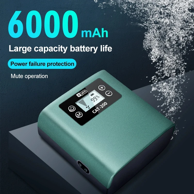 Ultra quiet aquarium aerator lithium battery outdoor fishing live fish oxygen pump rechargeable high-power portable