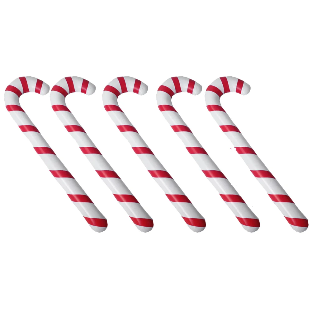 

Candy Cane Christmas Decorations Walking Sticks Toys Inflation Crutches Child Outdoor