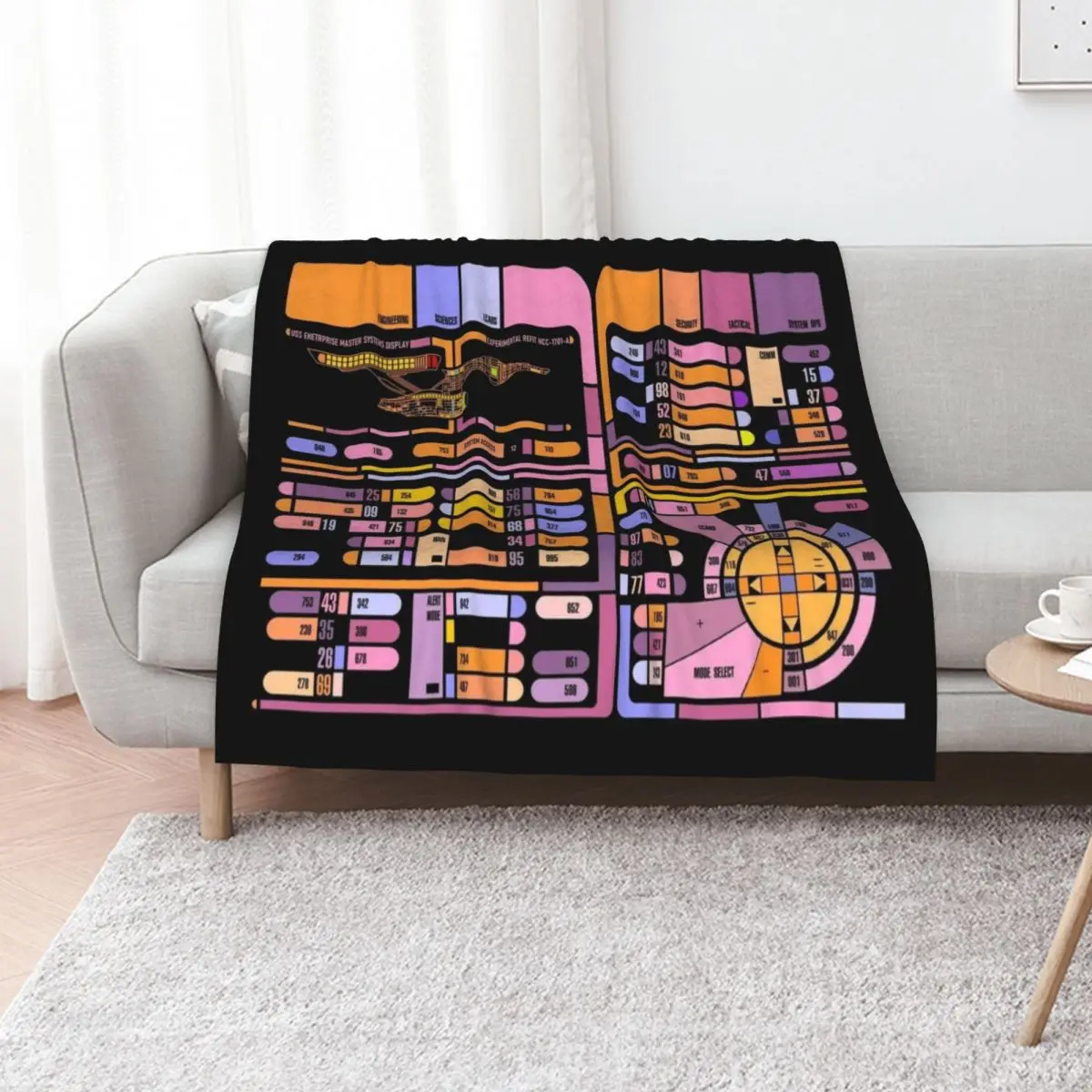 TNG Interface Space Future Control Panel Throw Blanket Loose Blankets For Baby Hairy Large Bed covers Thins Blankets