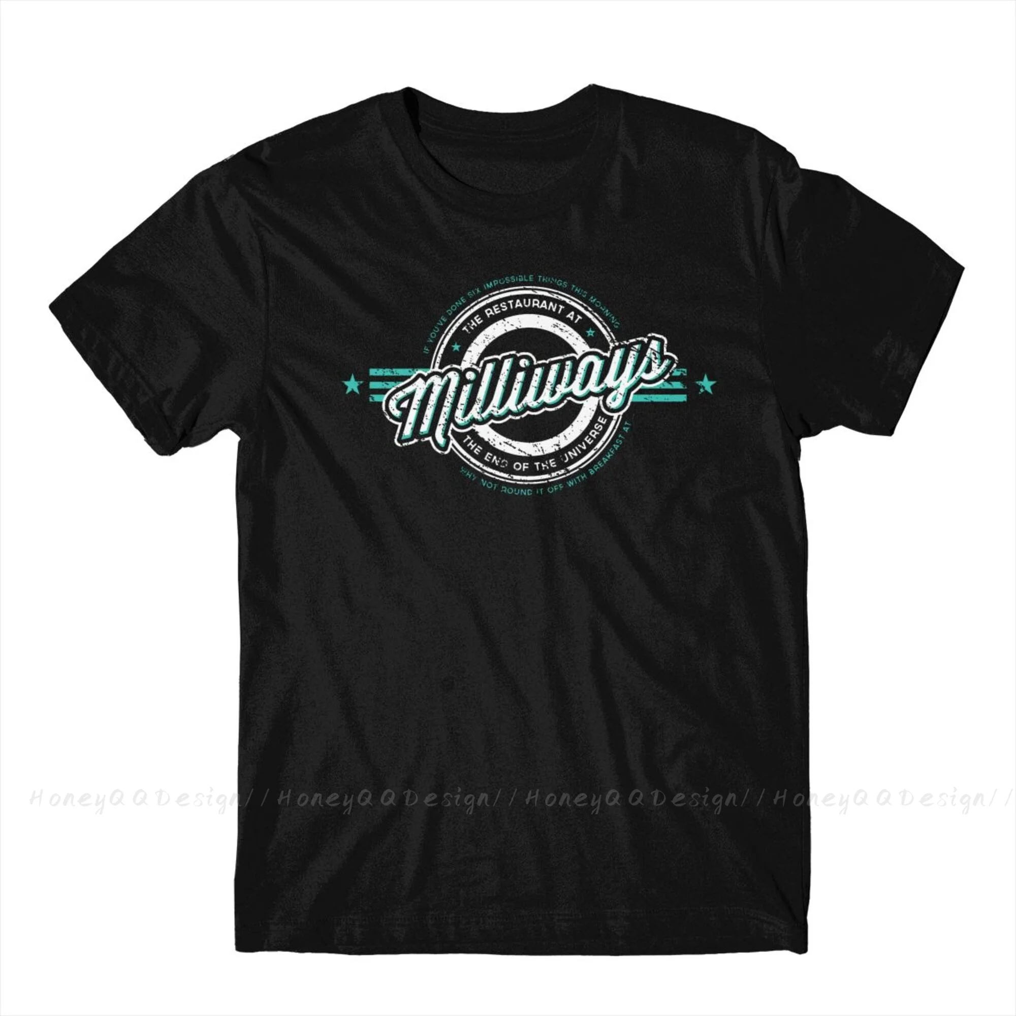 Milliways Print Cotton Shirt Hombre The Hitchhikers Guide To The Galaxy Men Streetwear Adult Tee Unisex O Neck Women T-Shirt