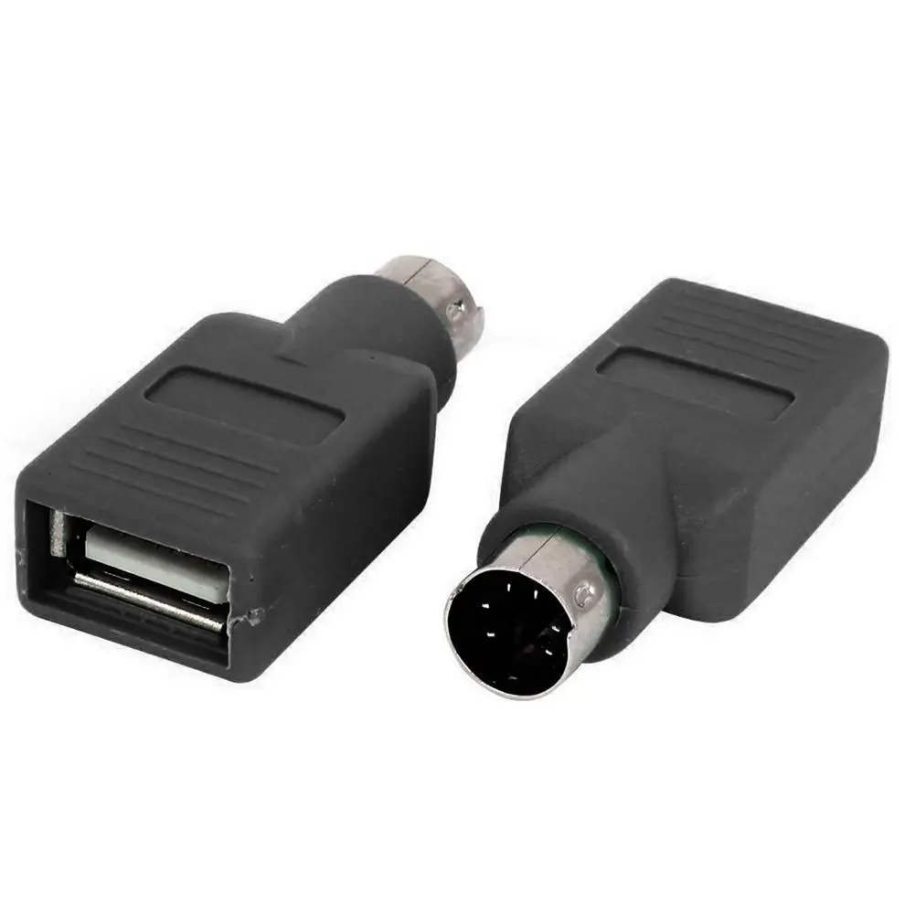 1pc For PS2 Male To USB 2.0 Female Connector High-speed Transmission Keyboard Mouse Adapter Round Port