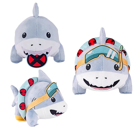 Jeff Pluche Schattig Jeff The Land Shark Plushie Cartoon Shark Online Star Zacht gevuld Home Decor Kussen Pop Speelgoed Kindercadeau