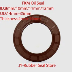 1Pcs TC/FB/TG4 FKM Framework Oil Seal ID 8mm 10mm 11mm 12mm OD 14-35mm Thickness 4-10mm Fluoro Rubber Gasket Rings