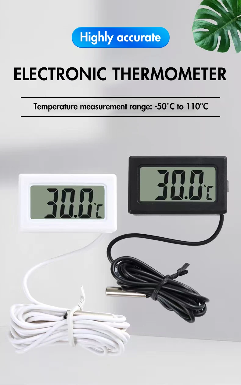 Termometer Higrometer Digital LCD Mini Mobil 2025, Sensor Suhu Dalam & Luar Ruangan, Pengukur Kelembapan