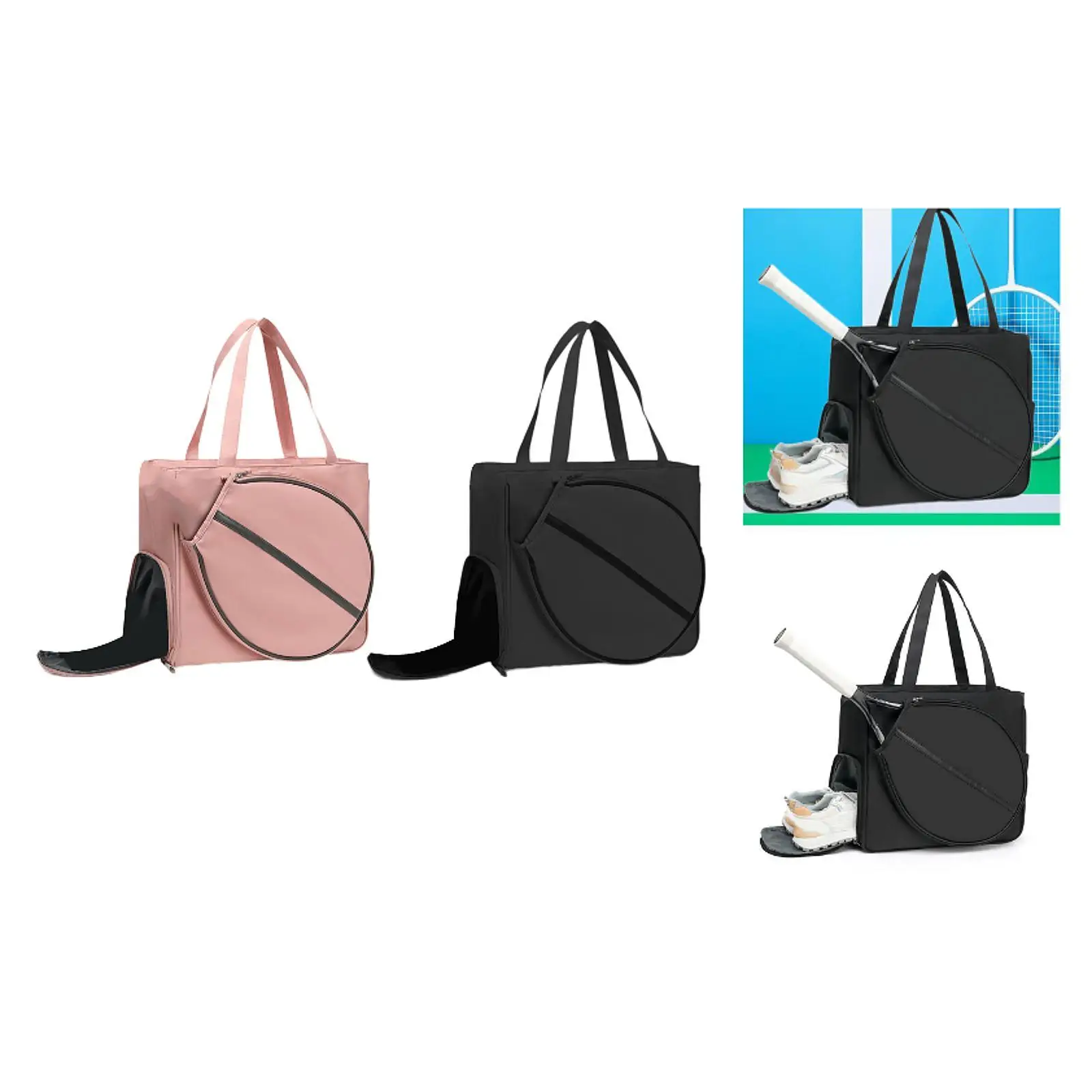 

Tennis Bag Sports Handbag with Shoe Compartment Sports Racquet Large for Women Men Badminton Racket Racquet Shoulder Bag