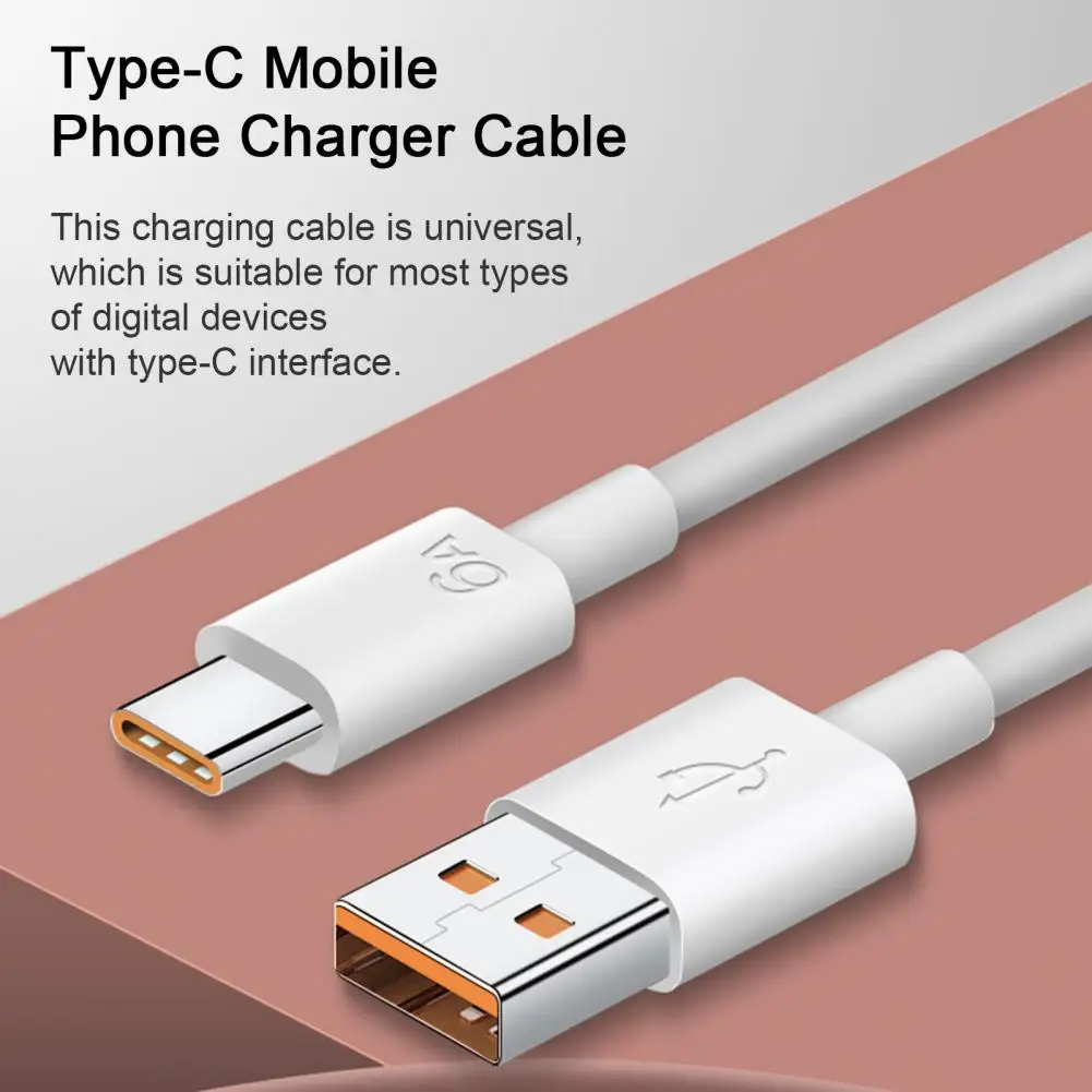 Cable de carga de 100/150/200cm, accesorios para teléfono ampliamente compatibles, Cable de datos para teléfono inteligente tipo C, Cable cargador de repuesto