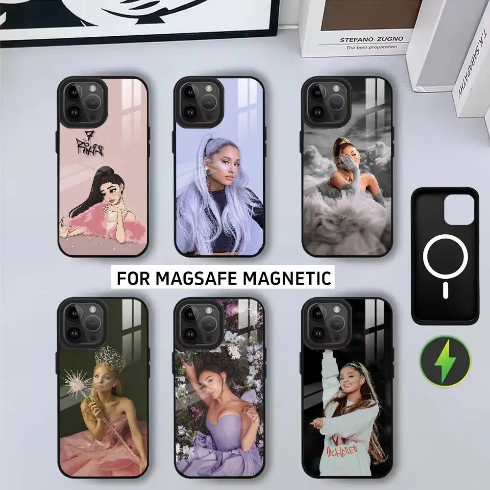 

Singer girl A-ArianaS G-GrandeES Phone Case For iPhone17,16,15,14,13,12,11 Plus,Pro Magnetic For Magsafe Wireless Charging