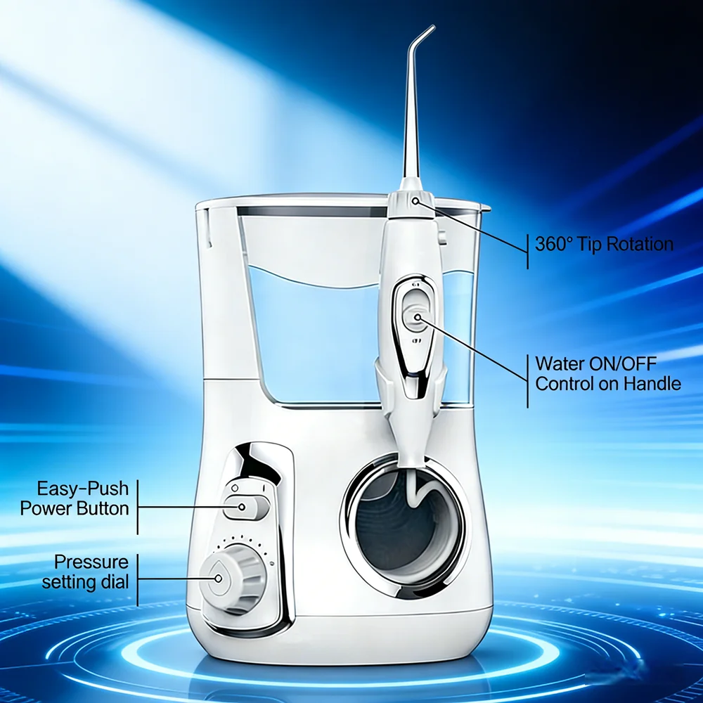 

Electric Dental Water Flosser 10 Modes 800ML Countertop Oral Irrigator Home Teeth Cleaner Oral Care Water Spa