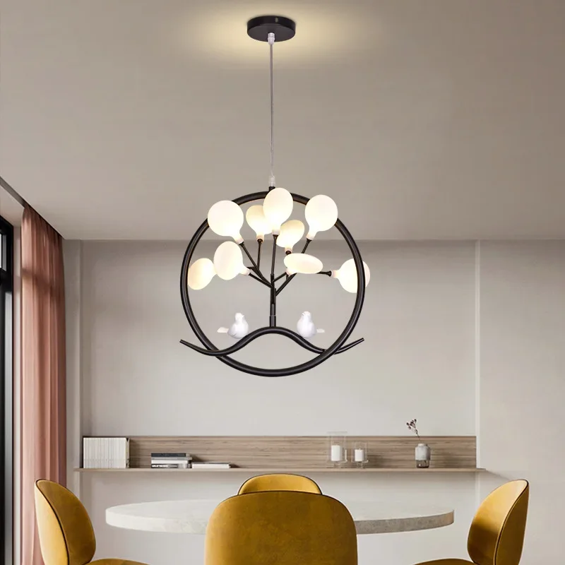 

Nordic Modern LED Glass Chandeliers Lights Living Dining Room Bedroom Kitchen Villa Creative Home Lamps Indoor Hanging Lighting
