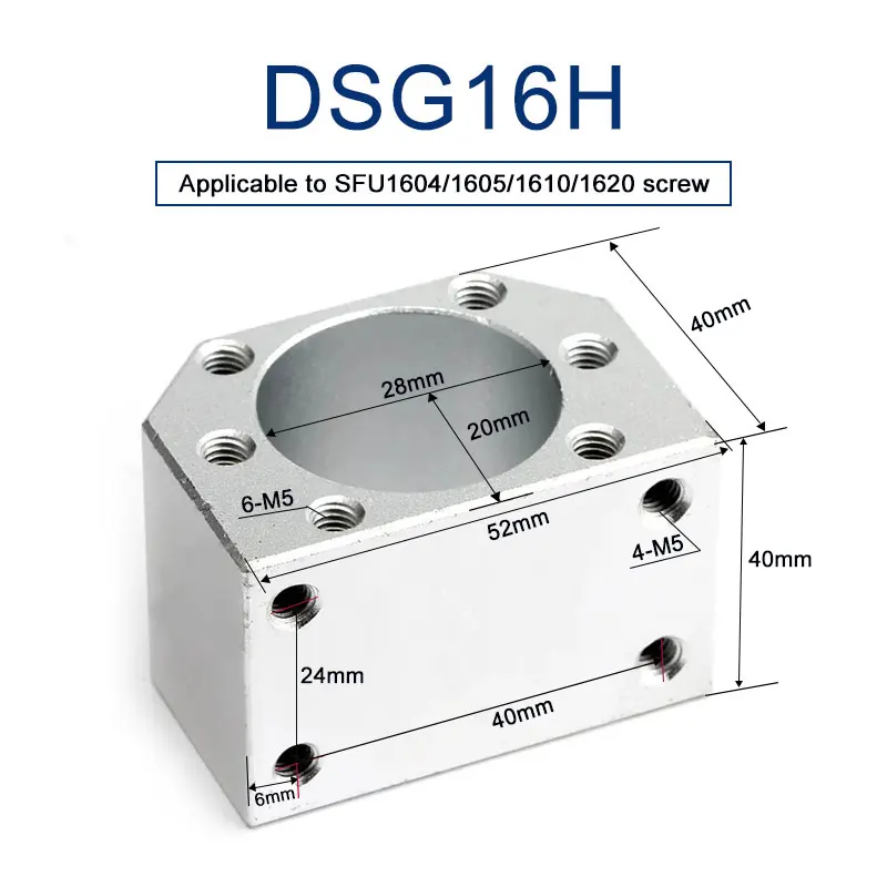 DSG16H Kugelumlaufspindel-Muttergehäuse – 28 Mm  Produktbild-Vorschau 1