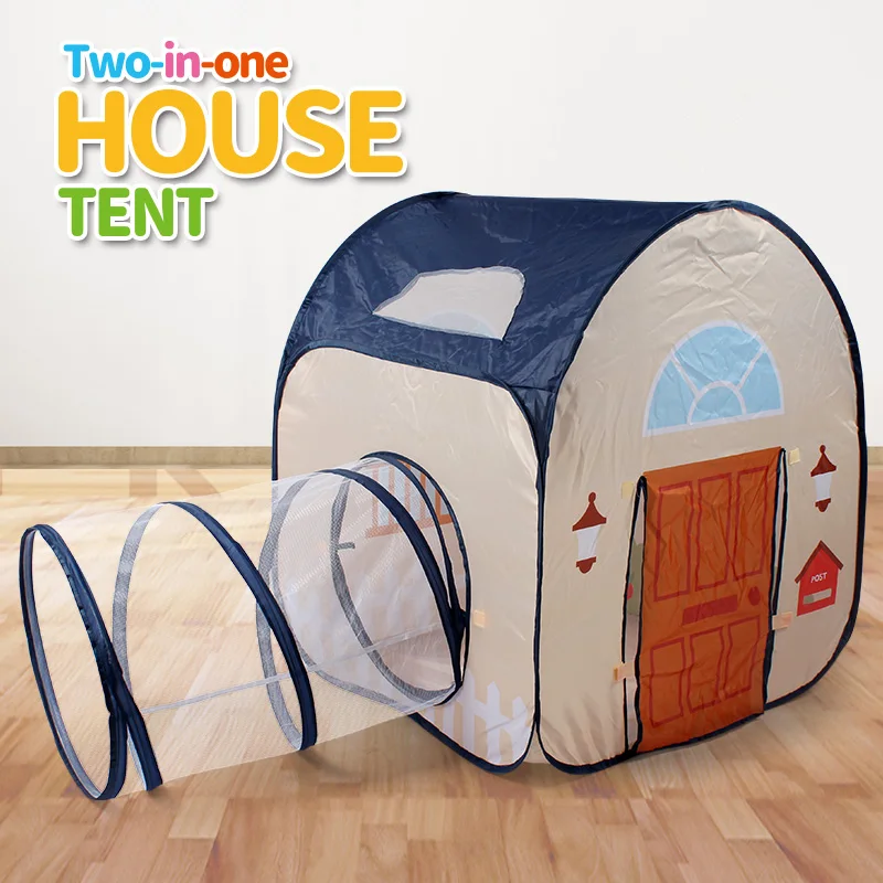 【ترفيه خارجي】خيمة لعب ممتعة مع نفق زحف، خيمة قلعة كبيرة منبثقة، مسرح لعبة محمول، خيمة رائعة للحفلات الخارجية وألعاب الشاطئ، هدايا عطلة ممتازة للأولاد والبنات بدون كرات #3