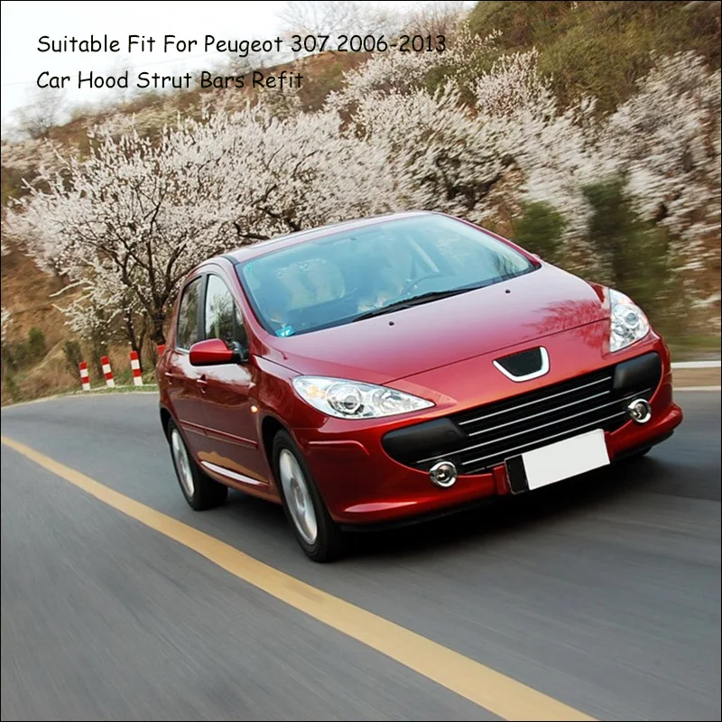 For Peugeot 307 2006-2013 Accessories Car Bonnet Hood Gas Shock Strut Lift Support  Styling  s Hydraulic Rod