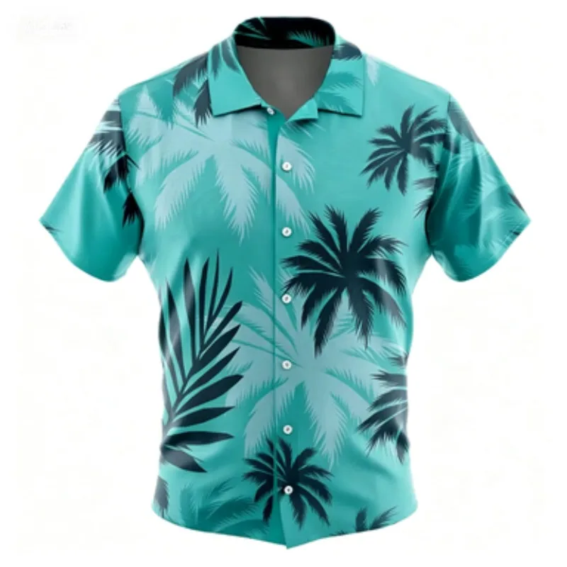 Fresh Vacation Style Anime Series Casual Short Sleeved Shirt