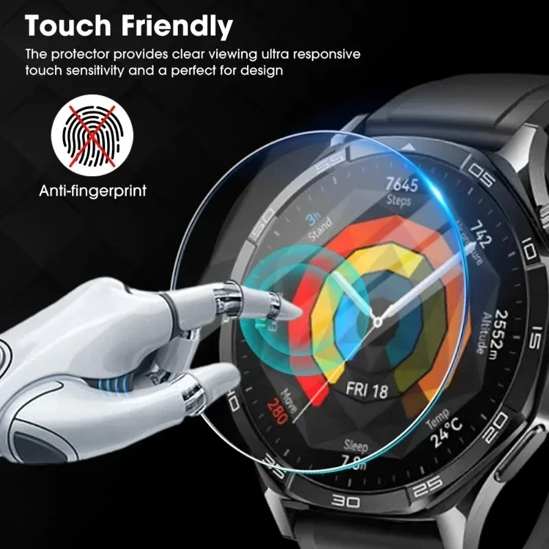 1-5PCS Tempered Glass for Huawei Watch GT 5 4 3 2 46MM 41MM GT Runner Anti Scratch Screen Protector Films for GT5 GT4 GT3 Pro SE