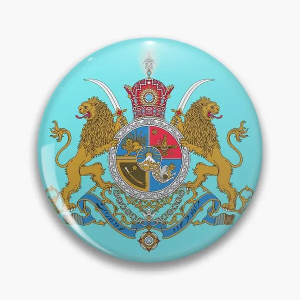 Persian Imperial Coat Of Arm  Soft Button Pin Collar Women Clothes Gift Metal Fashion Cute Cartoon Decor Creative Lapel Pin