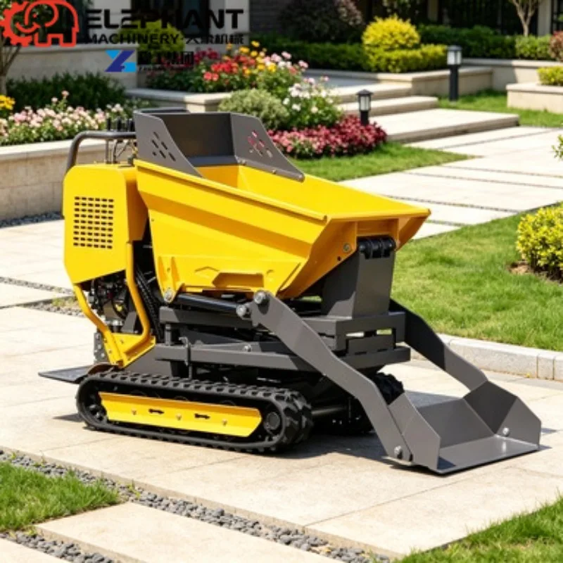 Mini Dumper Truck 500kg 800kg Crawler Dump Truck For Construction Farm Garden Orchard Building Work