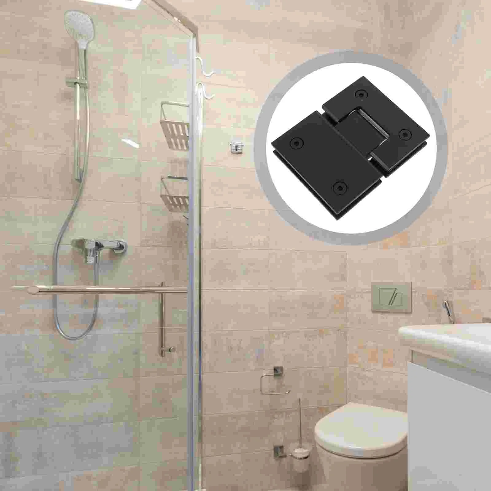 

Shower Room Hinge Door Hardwares Metal Part Glass Hinges Stainless Steel Bathroom