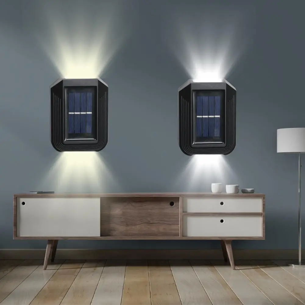 Lámpara Solar impermeable de 6led para exteriores, iluminación de pared para el hogar, diseño de decoración, 2023