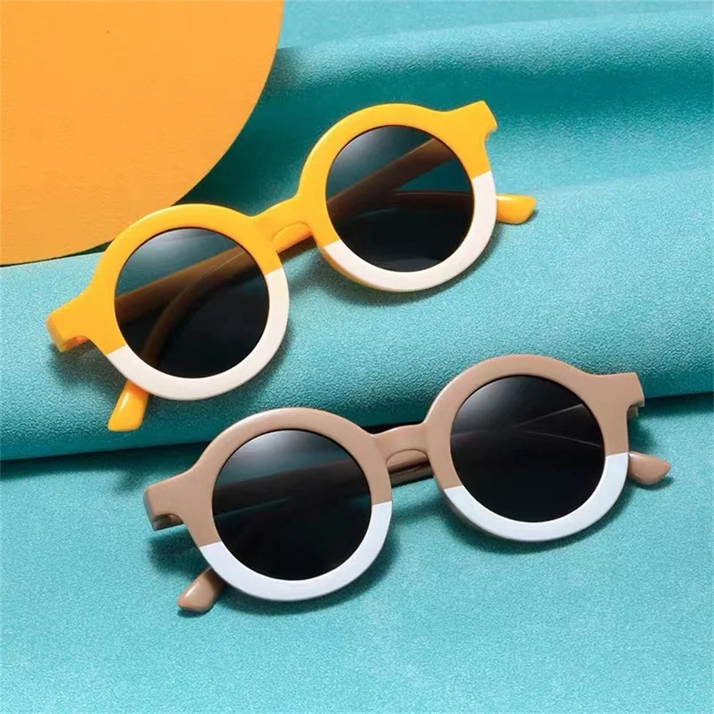 1/2/3pcs Girls Sunglasses Boys Children Colors Cute Acrylic Round Flower Outdoor Sun Protection Sunglasses UV400 Sunglasses Kids